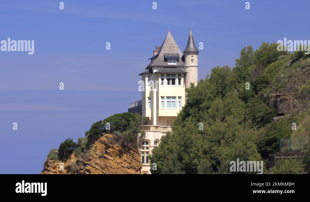 Villa Belza, a luxury mansion situated on the rocky coast of Biarritz