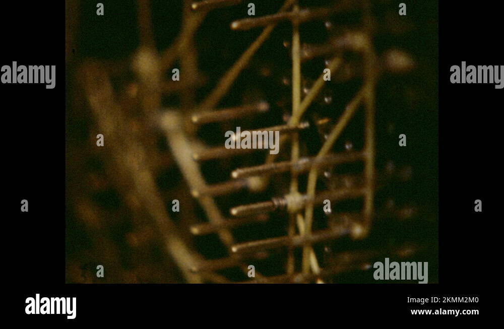 1970s: Images of server, processor, dot matrix printer, wiring. Man ...