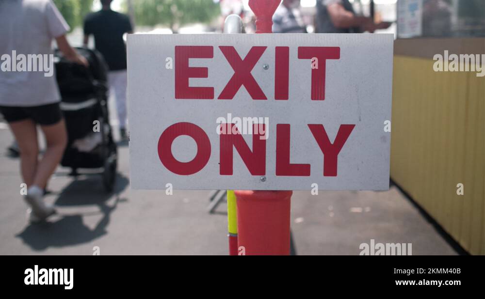 Do not enter exit only sign stock videos footage hd and 4k video