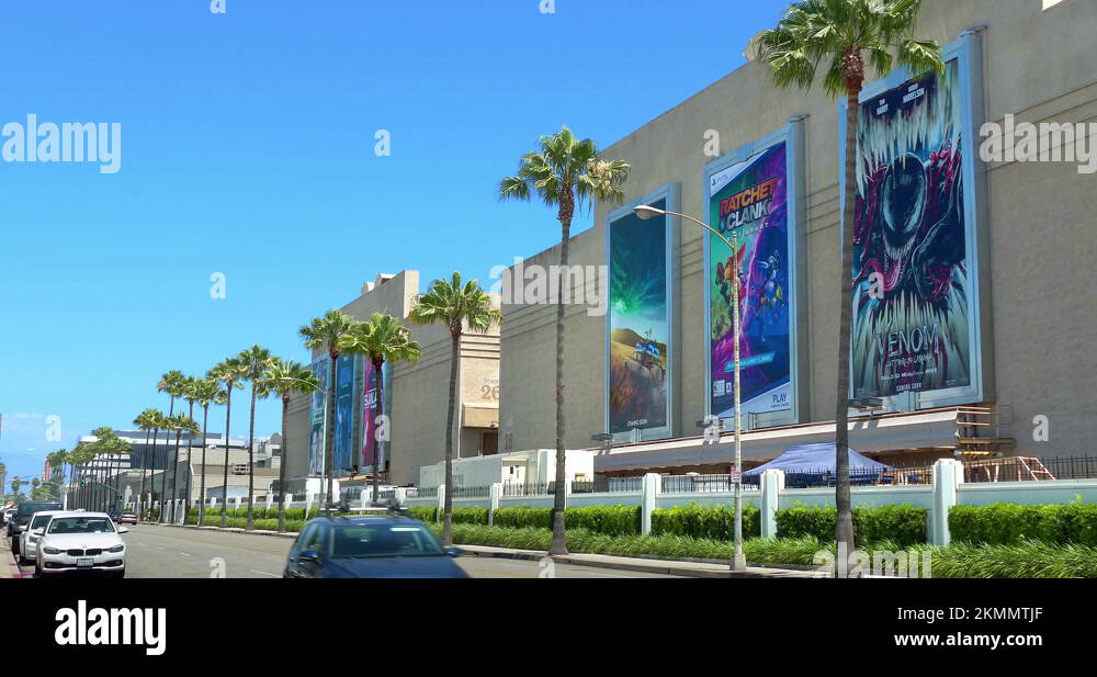 Sony Pictures Entertainment Studios and movie billboards in Culver City