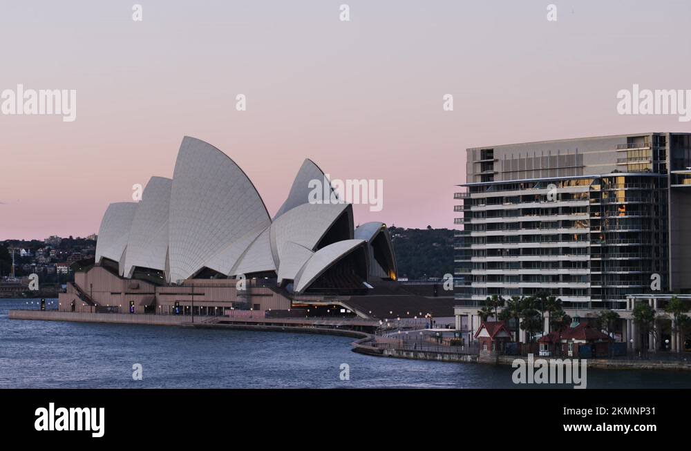 Pink Opera Building Pink sky and the Sydney Opera House 4K Stock Video Footage - Alamy
