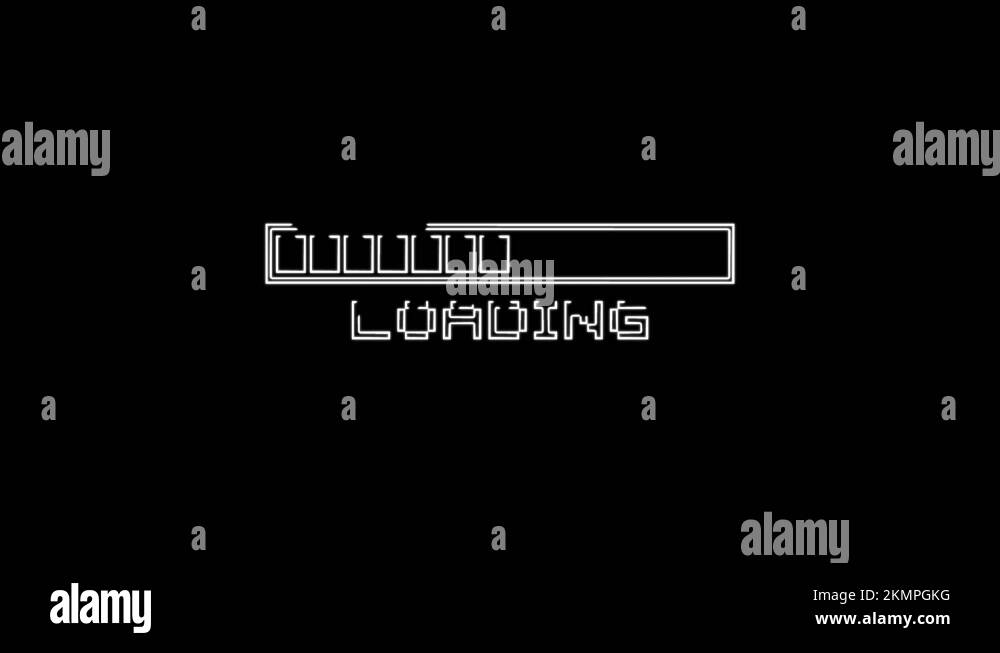 Loading bar downloading screen pixelated progress animation Loading in ...