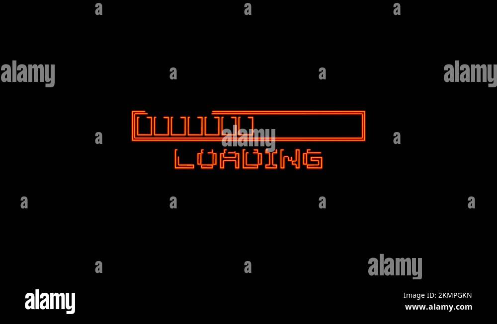 Loading bar downloading screen pixelated progress animation Loading in ...