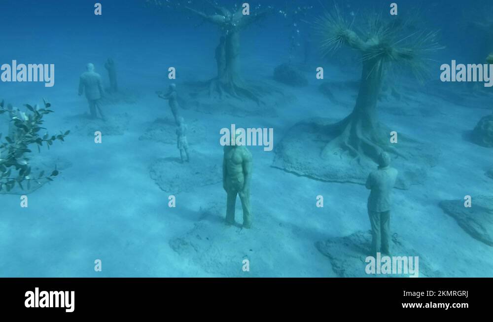 Museum of Underwater Sculpture Ayia Napa (MUSAN), Cyprus Stock Video