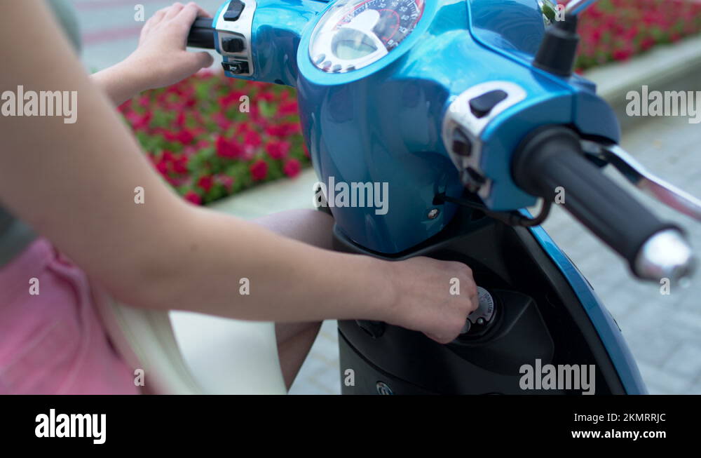 Moped lock Stock Videos & Footage HD and 4K Video Clips Alamy