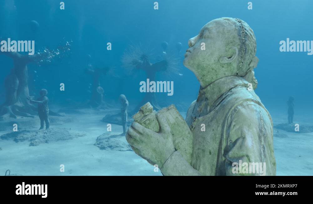 Museum of Underwater Sculpture Ayia Napa (MUSAN), Cyprus Stock Video