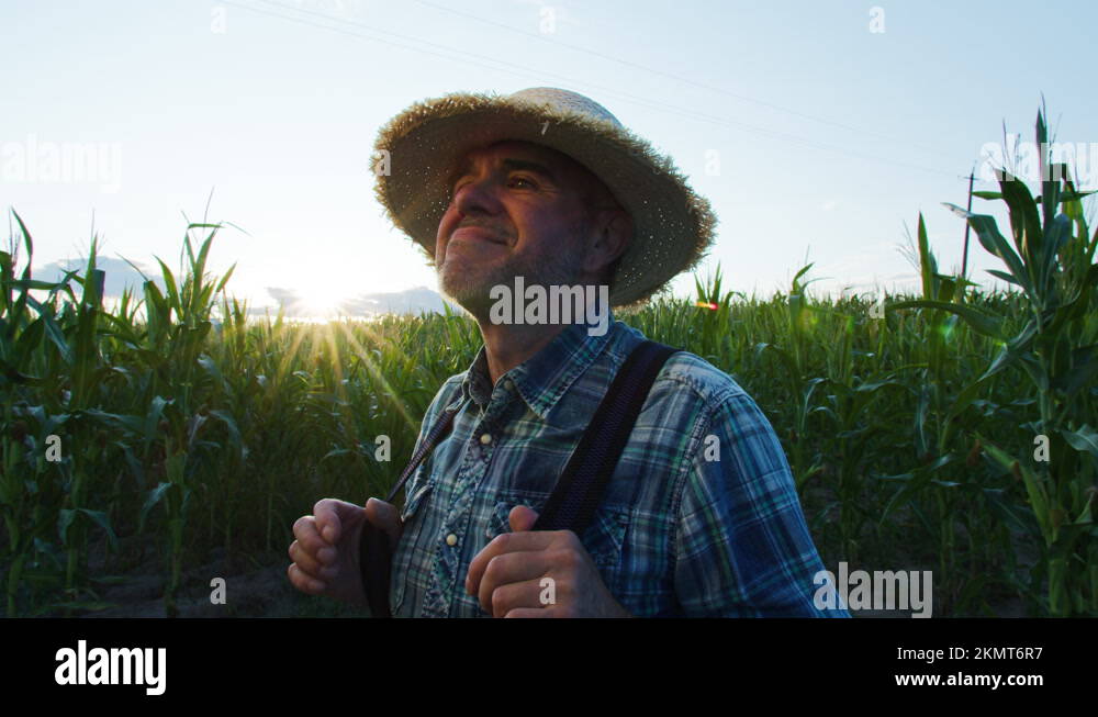 Portrait farmer wearing straw hat Stock Videos & Footage - HD and 4K ...