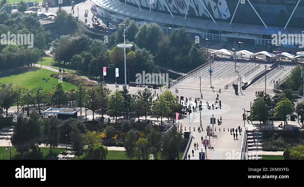 People walking to and from the Olympic Stadium within London, United ...