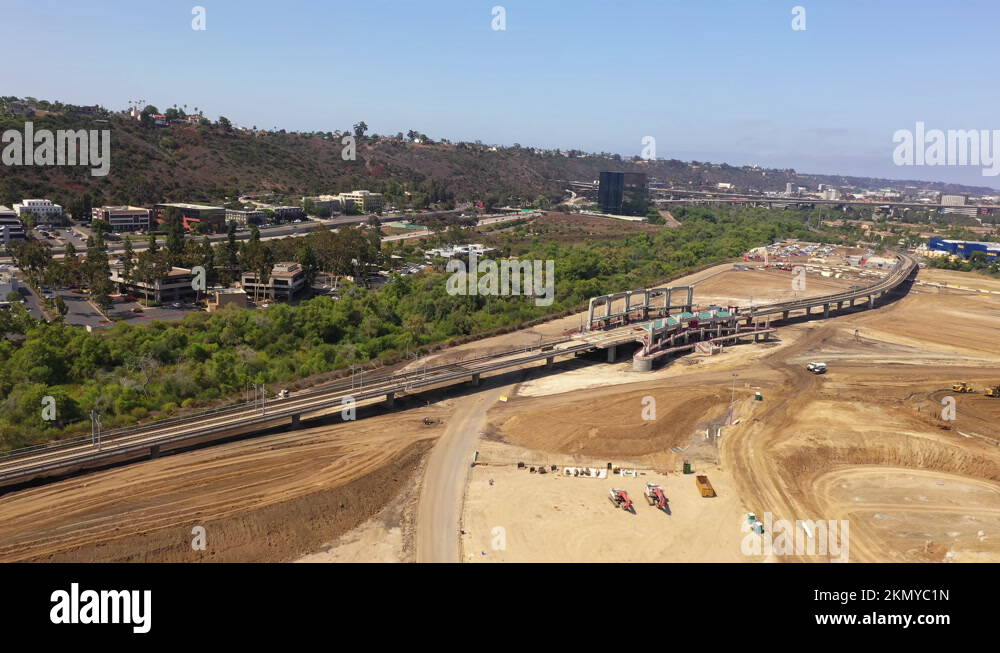 Trolley Station in Mission Valley, San Diego. Ikea and other businesses