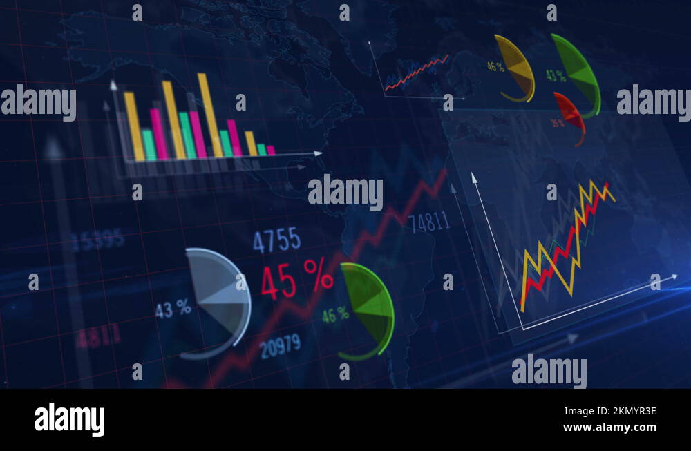 Business chart economy graph growth data diagram Stock Video Footage ...