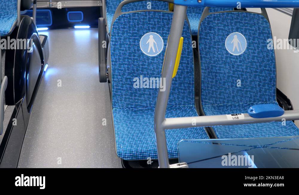 bus, electric bus or hydrogen bus with seats for disabled and elderly ...