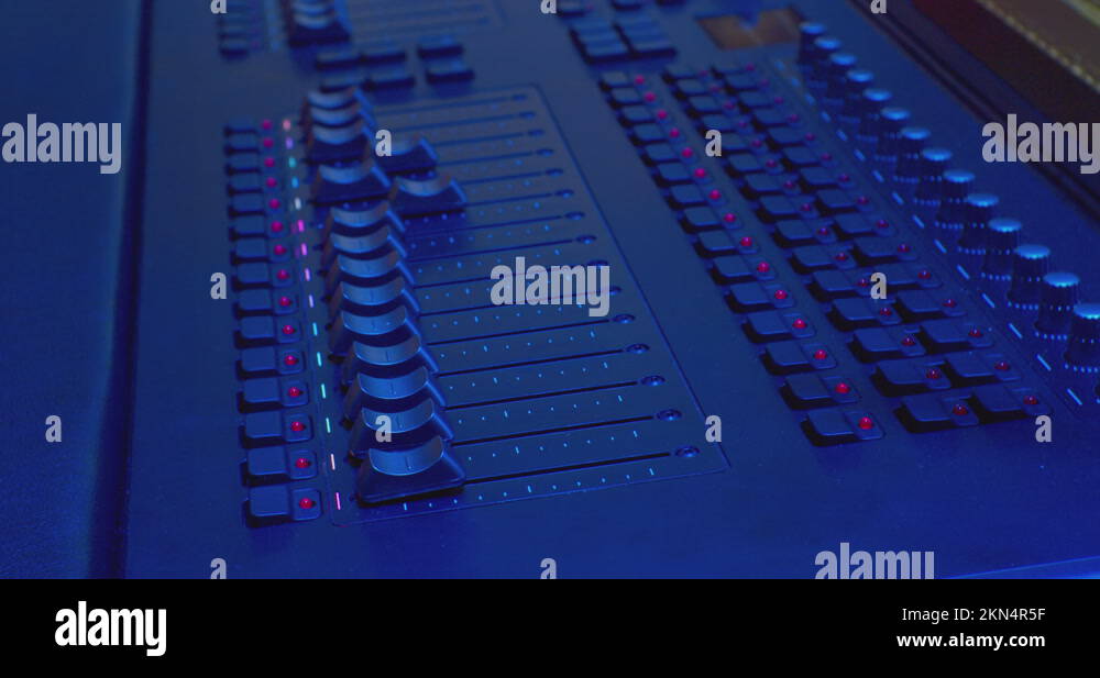 modern studio equipment. equalizers move to the electronic console to