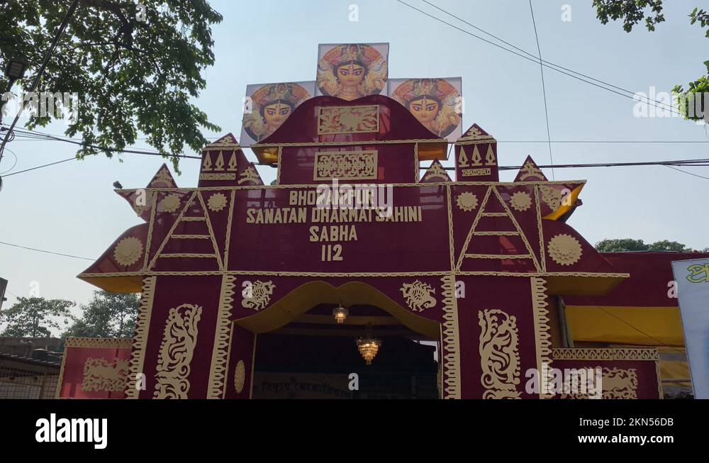 Kolkata in West Bengal, Oldest Pandal of Kolkata. Bengal's Durga Puja