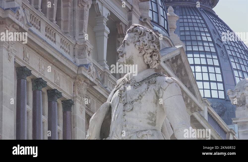Antwerp, Belgium Statue of the famous 17th century painter Anthony Van