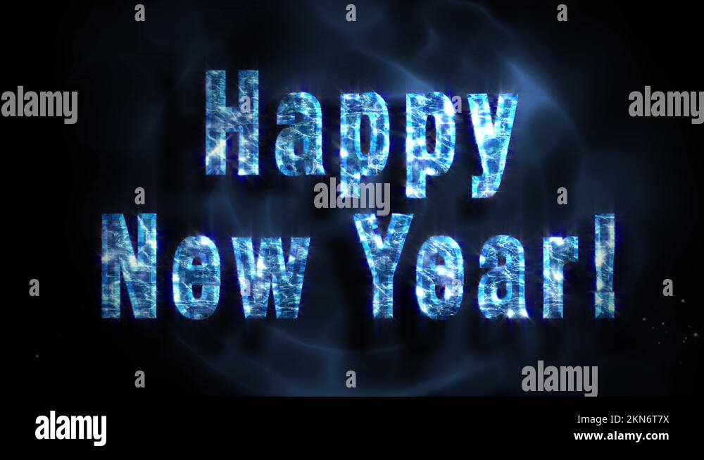 Celebration 3D animation icy New Year title appears and shines Stock Video  Footage - Alamy