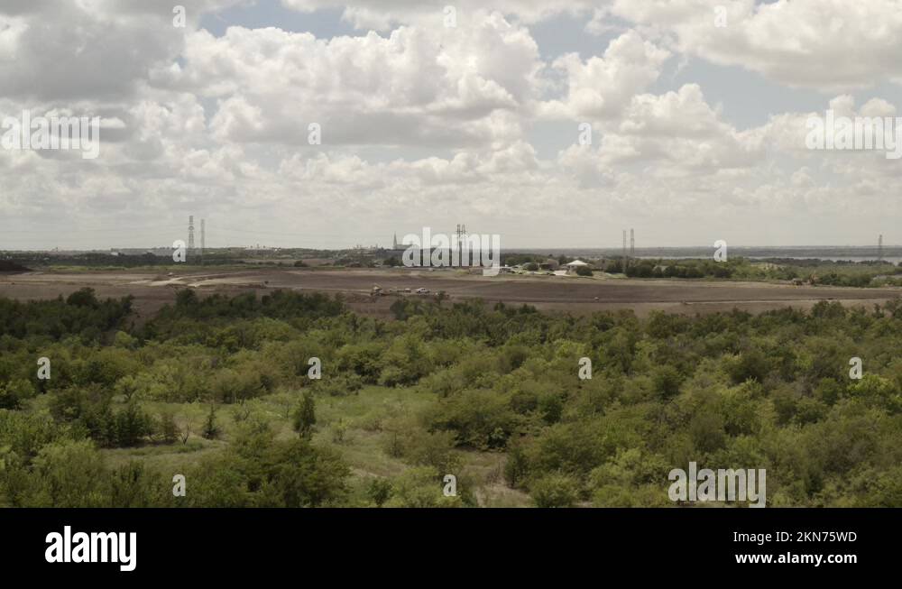 In the distance is acres of land under development Stock Video Footage ...