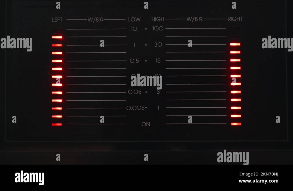 Audio levels monitoring sound stereo system Stock Video Footage Alamy