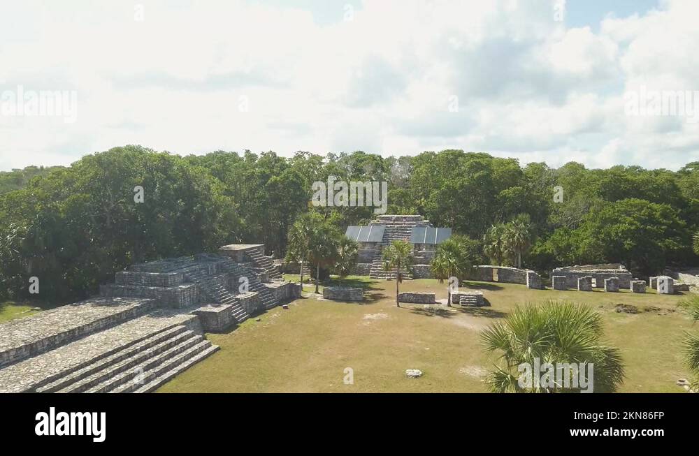 mayan ruins drone footage