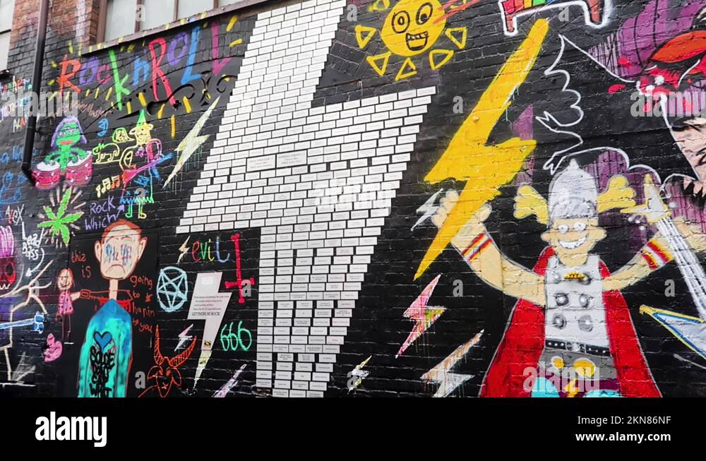 ACDC Lane in Melbourne CBD, Next Hosier Lane. Showing The Spray Paint