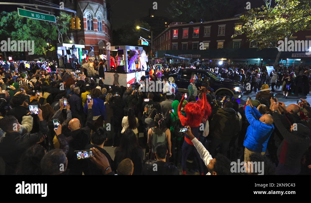 A Crowd Of People Attend The 48th Annual Village Halloween Parade NYC