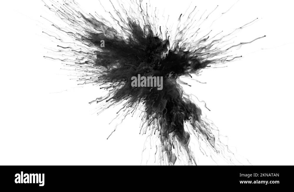 Color Burst - black smoke powder explosion fluid ink particles alpha ...