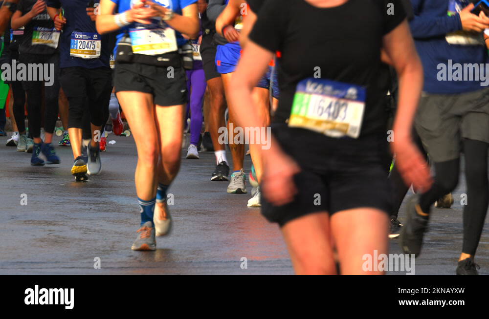 People Celebrate The 50th New York City Marathon 2021 Stock Video