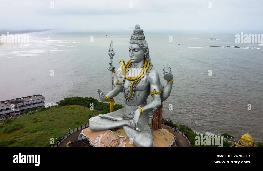 Mesmerizing aerial view of world's second highest Lord Shiva Statue