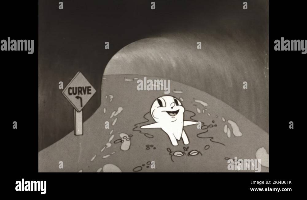 1930s Fuel line in a car. Animated drop floats around a curve in a pipe Stock Video Footage Alamy