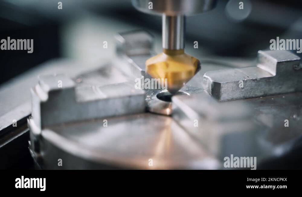 Inner Thread Deburring Deburring an Inner Diameter, Metal Shavings flying off and smoking ...