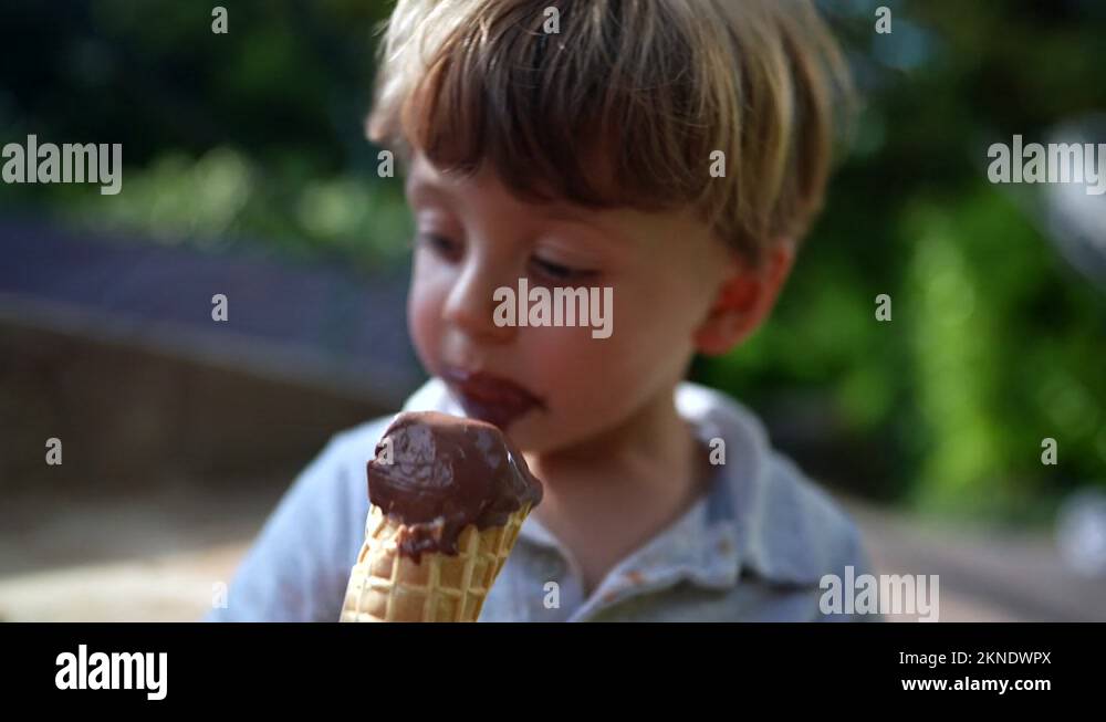Kids eating ice cream cones Stock Videos & Footage HD and 4K Video