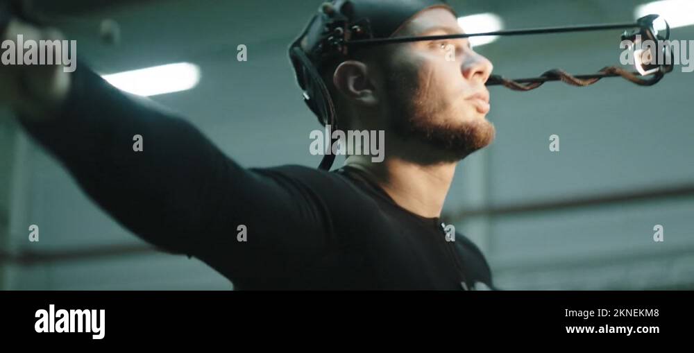 BTS Actor is standing in Tpose for calibrating motion capture