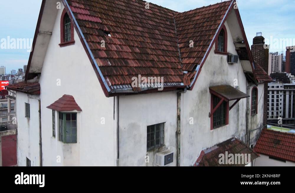 Pedestal up close up shot capturing the details exterior of famous