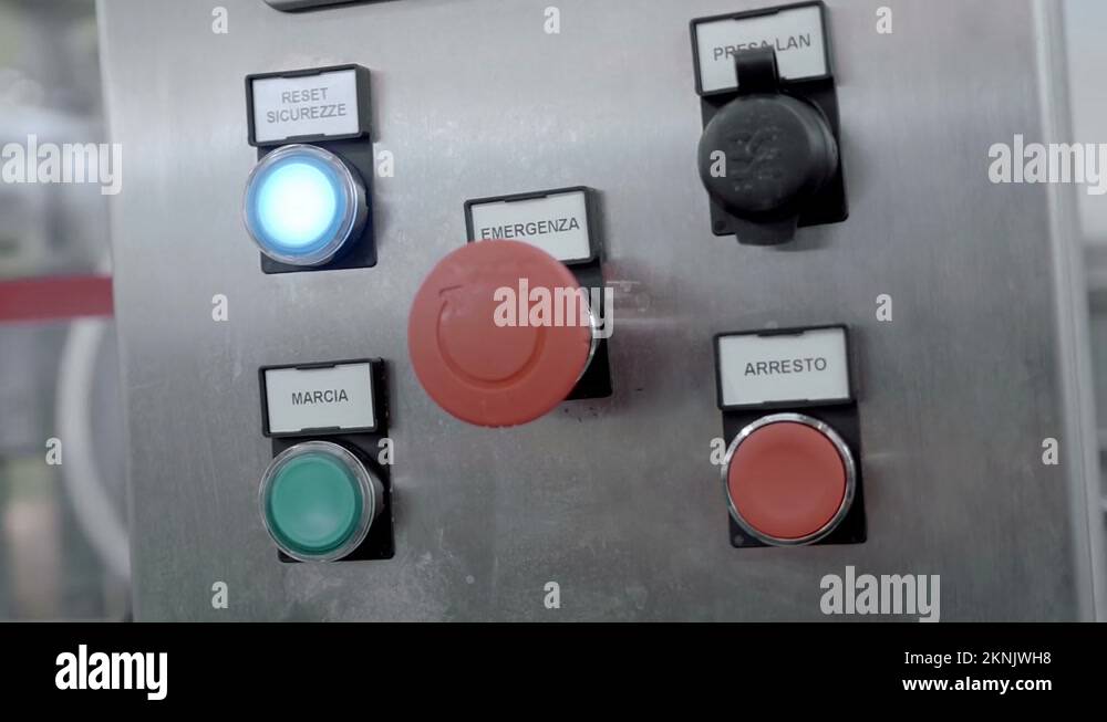 A flashing green light on the control panel indicates a working