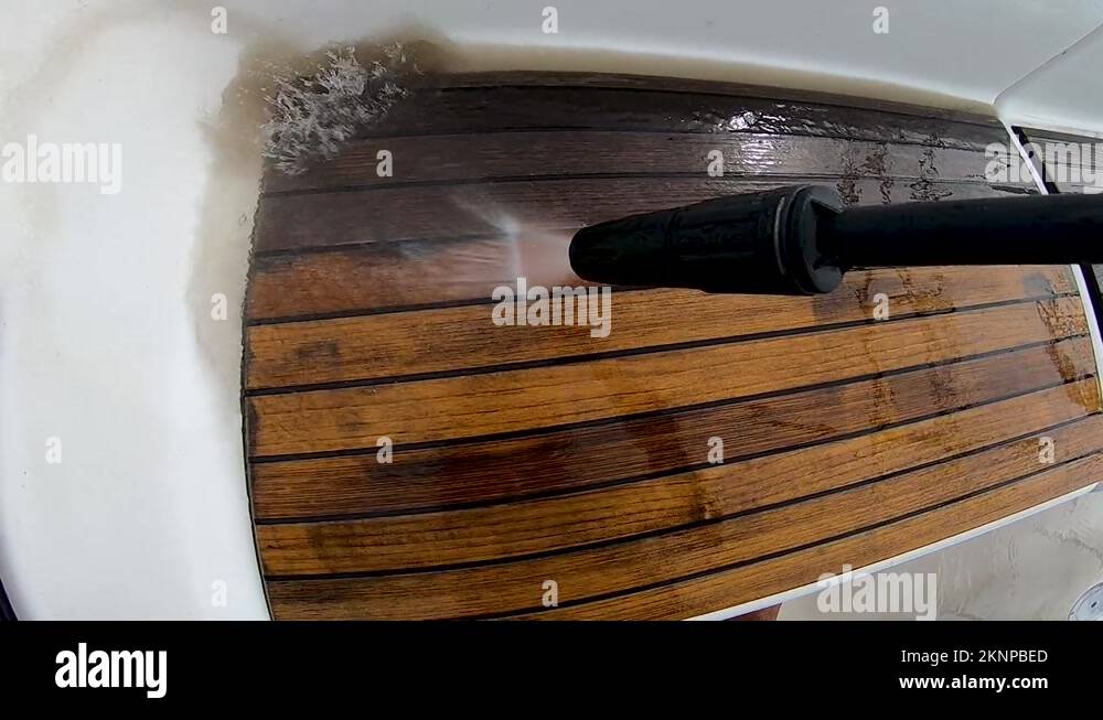 Seat cleaning, boat teak cleaning, boat teak dirt cleaning with