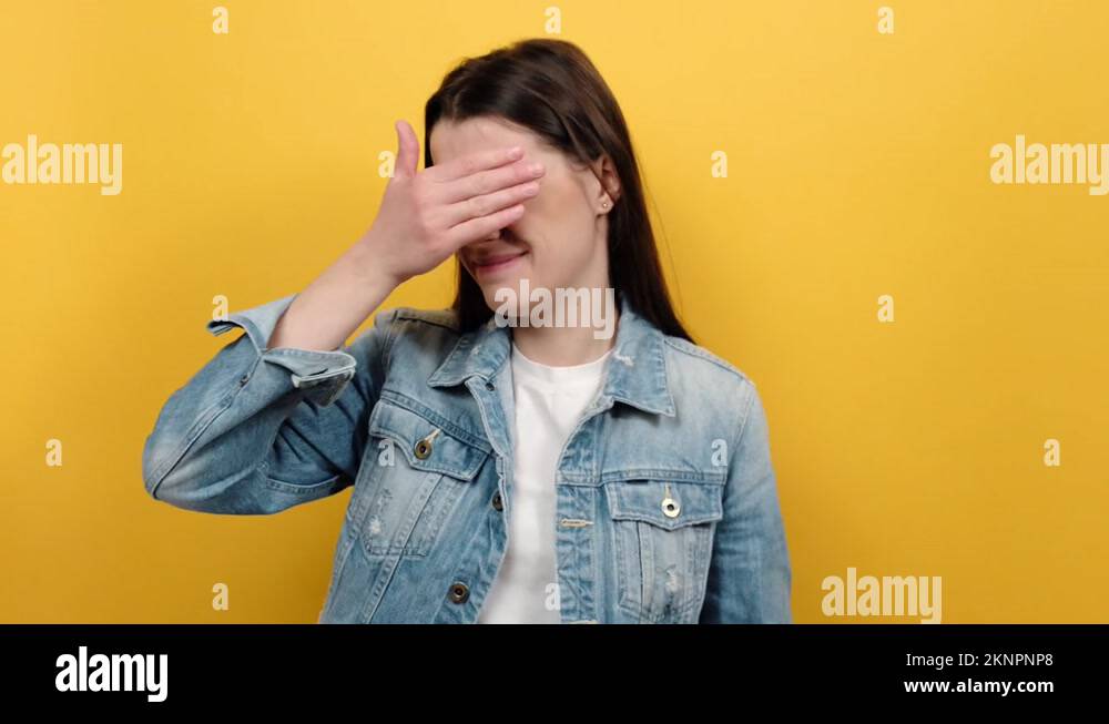 Hand covering eyes woman Stock Videos & Footage HD and 4K Video Clips
