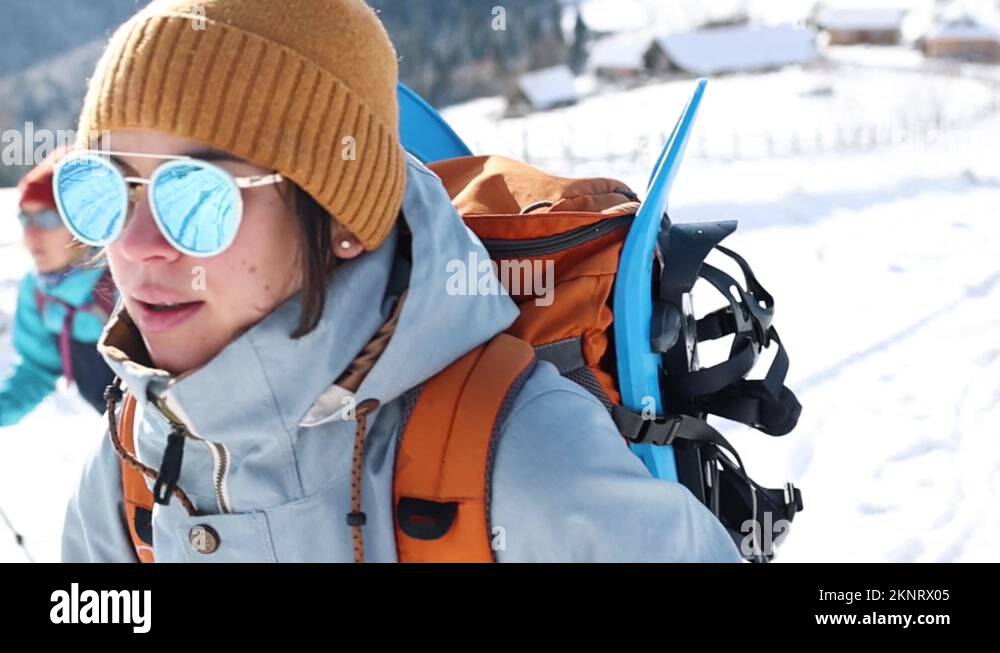 Trekking with snowshoes Stock Videos & Footage HD and 4K Video Clips