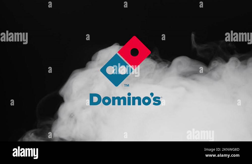 Domino's Pizza box rotating dark backgro, Stock Video