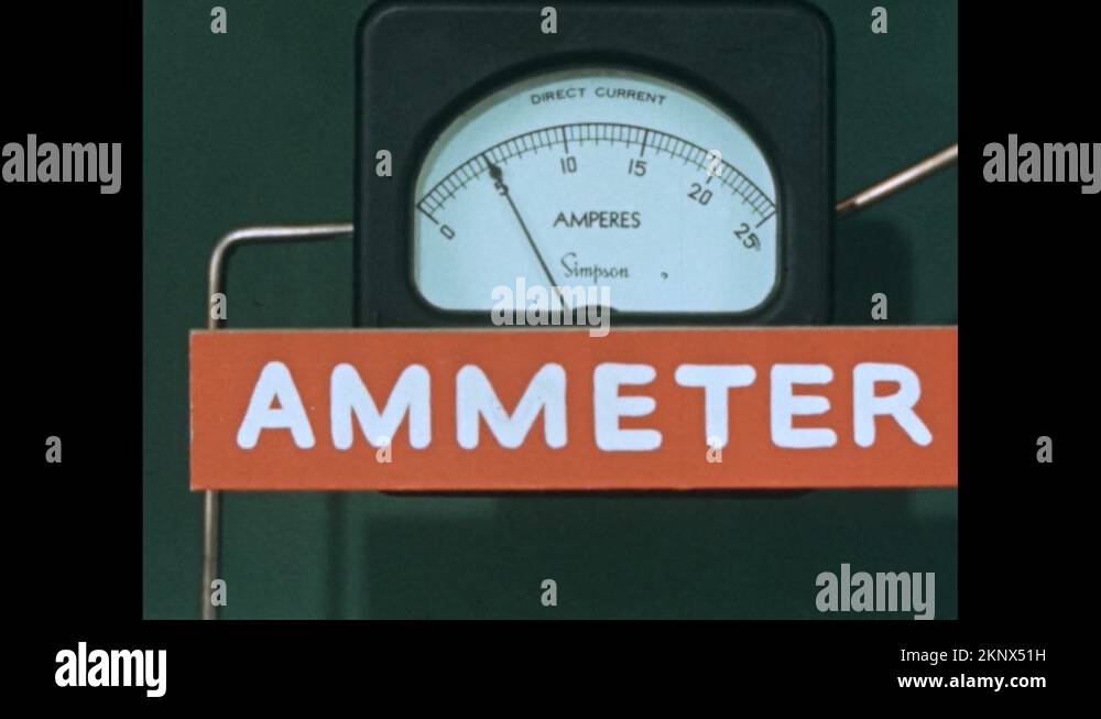 1950s Needle moves on labeled voltmeter. Needle moves on labeled