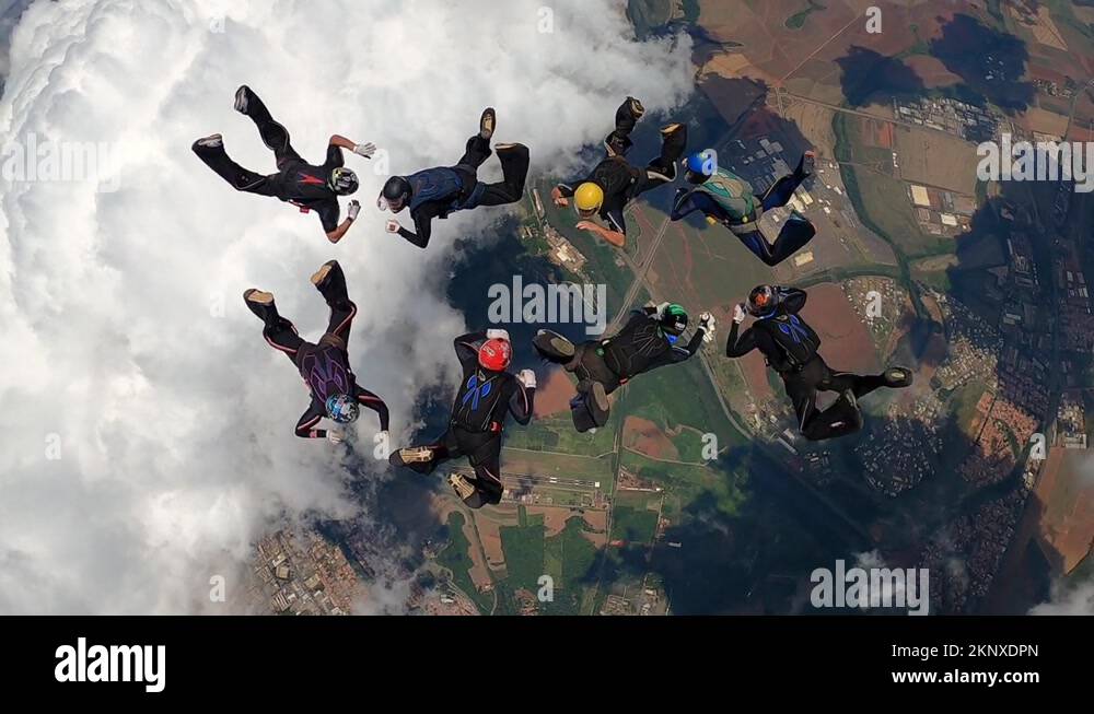 Skydiving team formation Stock Videos & Footage HD and 4K Video Clips
