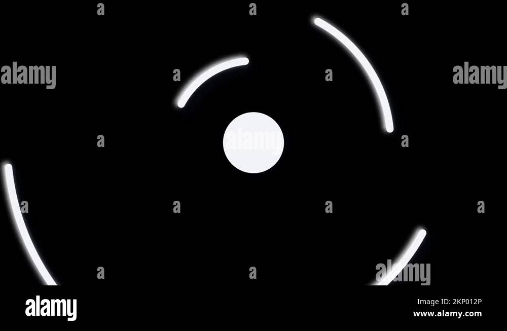 black screen, white circle animation Stock Video Footage Alamy