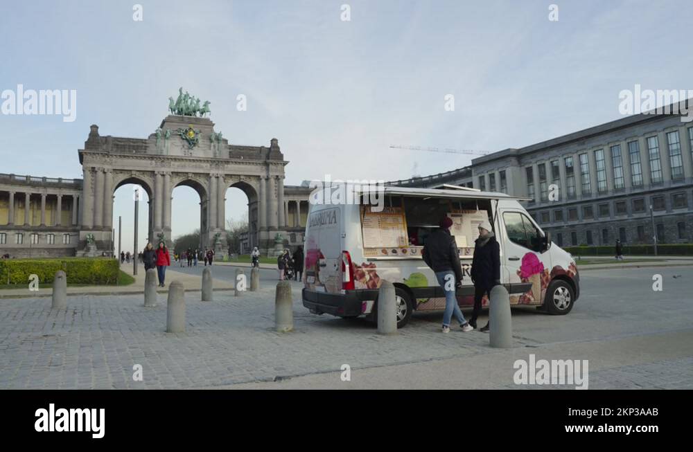 The Belgian Waffle and Ice Cream Truck, Food Van Selling Hot Waffles