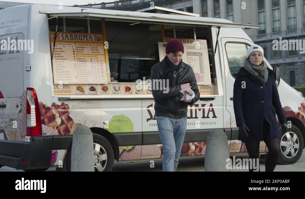 Food truck selling ice cream Stock Videos & Footage HD and 4K Video