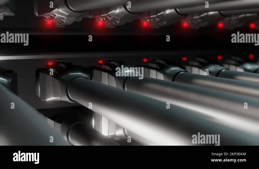 Network Switch With Plugged Cables Sending Data. Endless loop