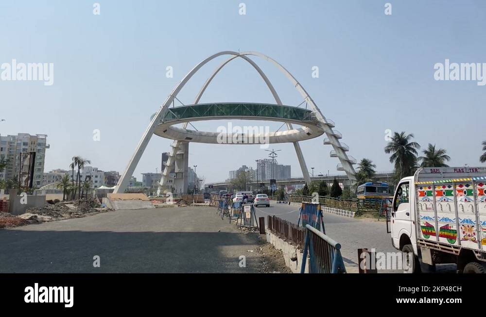 Kolkata city, Biswa Bangla Gate. An exterior view of Biswa Bangla gate