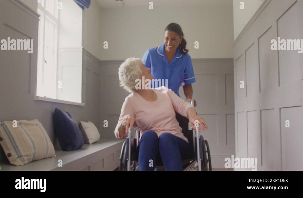Care home wheelchair Stock Videos & Footage HD and 4K Video Clips Alamy