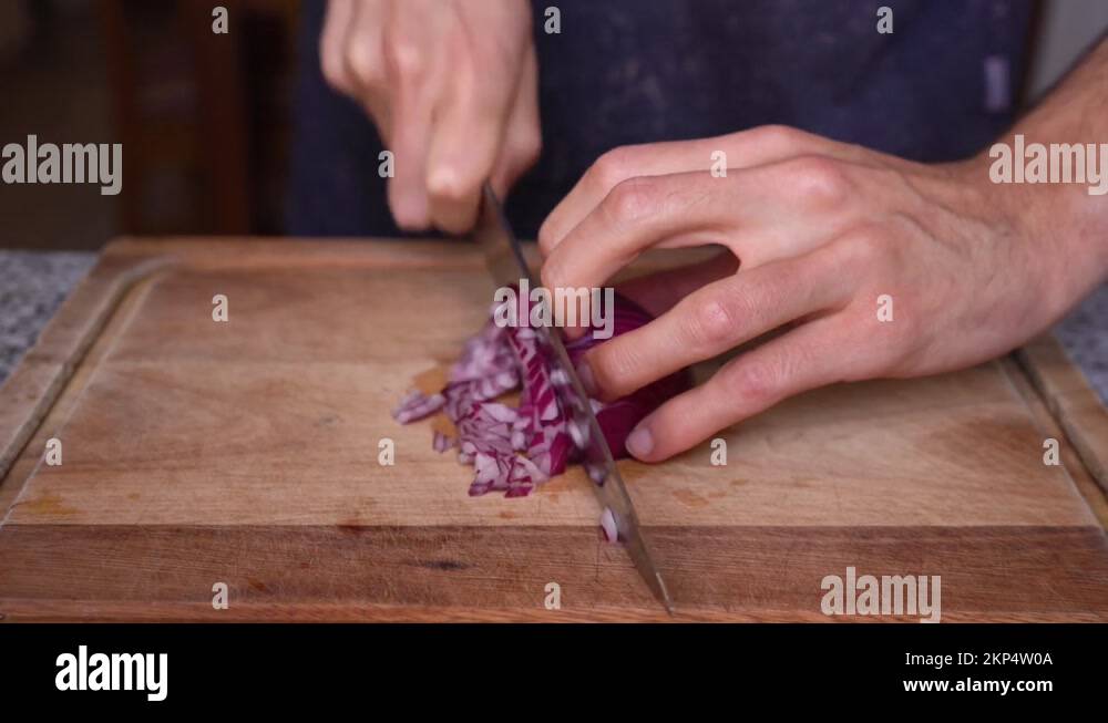 How to cut onion into cubes Stock Videos & Footage HD and 4K Video