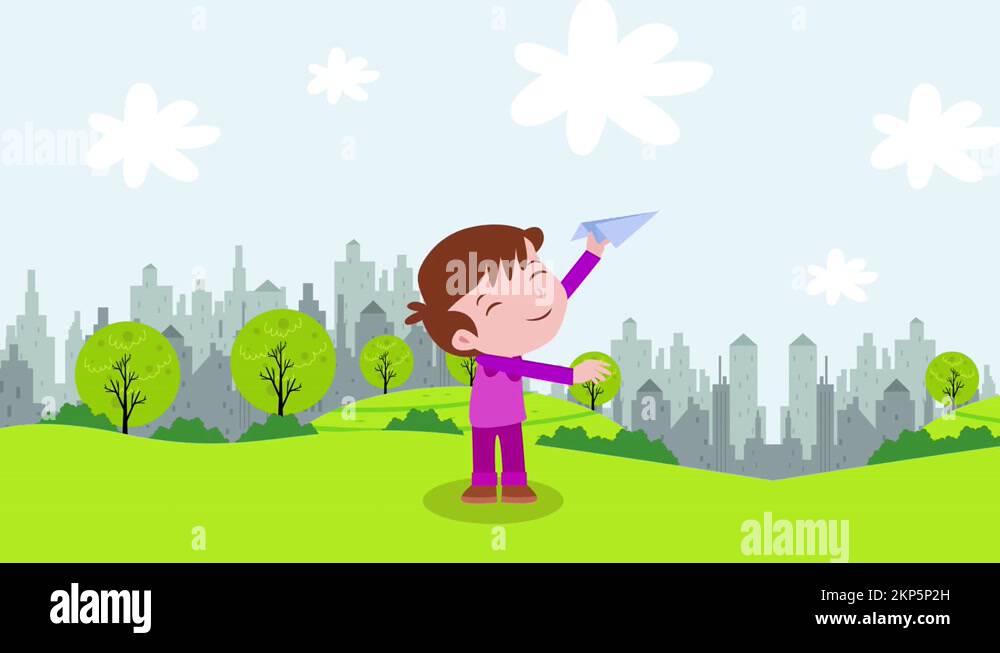 Paper airplane cartoon vector Stock Videos & Footage - HD and 4K Video ...