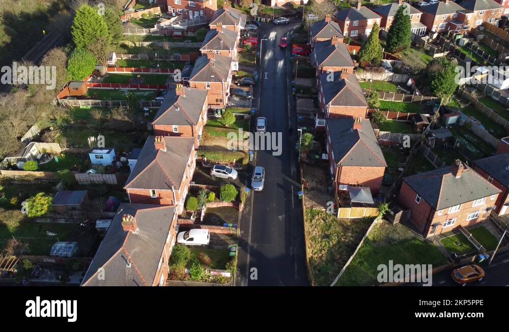 Council Houses Stock Videos Footage HD And 4K Video Clips Alamy   Generic Aerial View Of A British Street Of Council Houses 2kp5ppe 