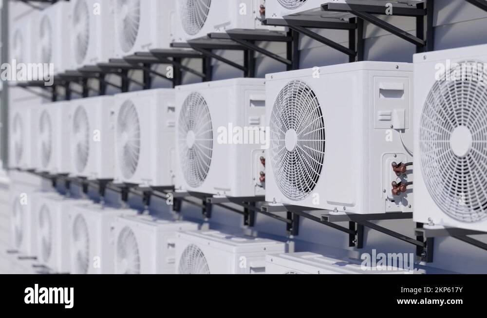 Air conditioning unit on a wall Stock Videos & Footage - HD and 4K ...