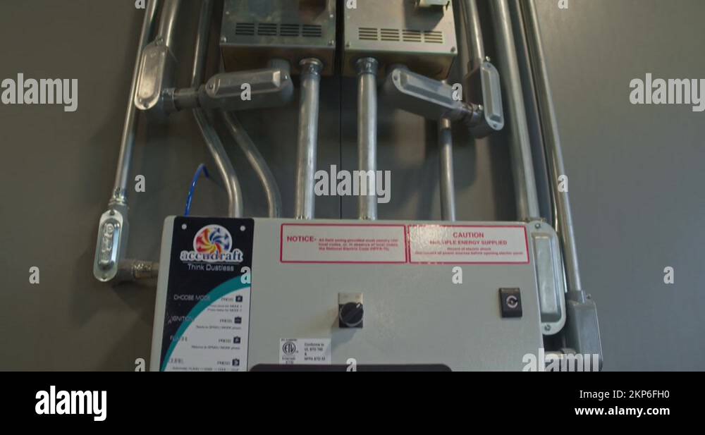 Ventilation Control Panel for Automotive Paint Room Stock Video Footage